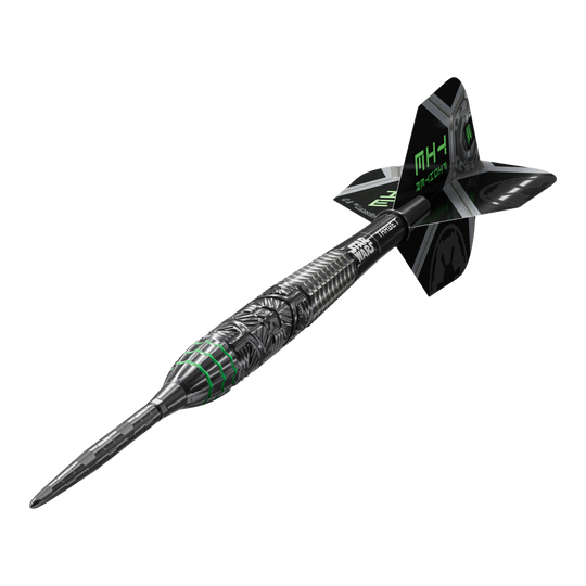 Abgebildet sind die Target Star Wars Tie Fighter Swiss Point Steeldarts. Das Produkt richtet sich an Fans von Star Wars und Darts.