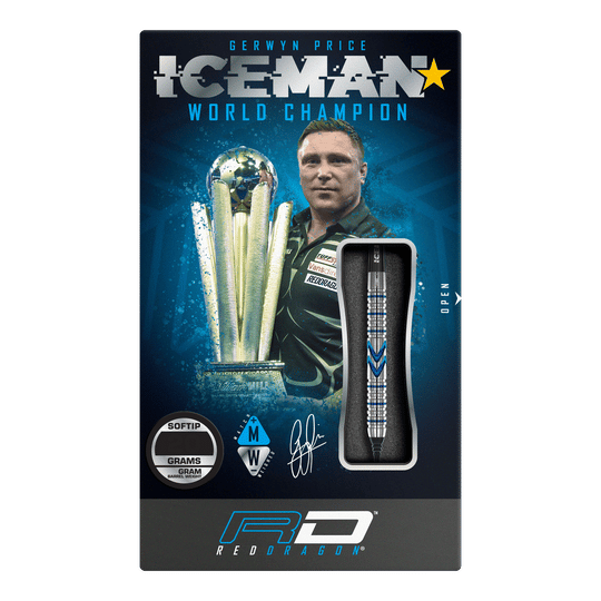 Red Dragon Gerwyn Price Iceman Midnight Edition Soft Darts - 20g