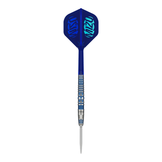 Target Japan Mizu Series 01 Swiss Point Steel Darts Auf dem Bild sind die Target Japan Mizu Series 01 Swiss Point Steeldarts zu sehen. Diese Darts sind speziell für das Steeldartspiel entwickelt.