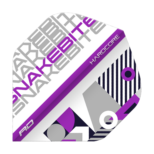 Red Dragon Hardcore Snakebite White Purple Standard Flights