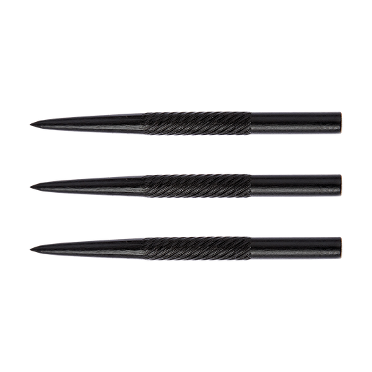 Winmau Spiral Black Steeldart Tips - 32mm