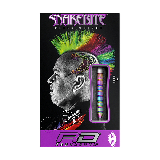 Red Dragon Peter Wright Snakebite 1 Rainbow steel darts