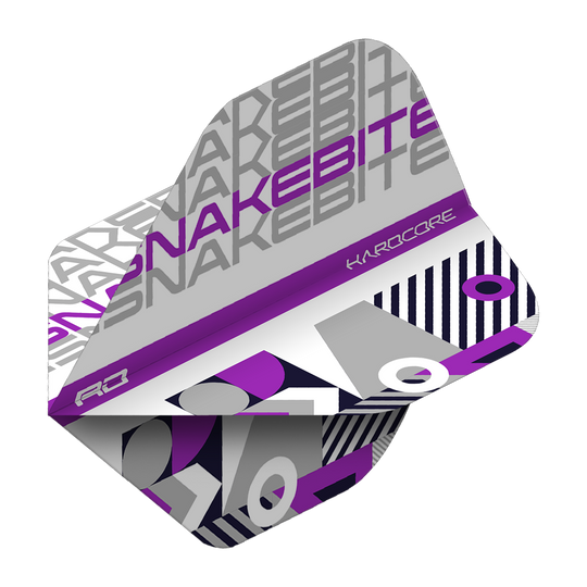 Red Dragon Hardcore Snakebite White Purple Standard Flights