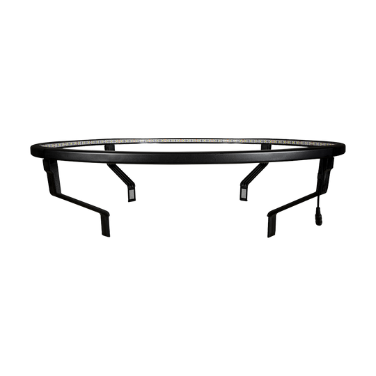 Target CORONA Vision LED Dartboard Lighting System Das Bild zeigt das Produkt "Target CORONA Vision LED Dartboard Lighting System". Es handelt sich um einen LED-Lichtring, der zur Beleuchtung eines Dartboards verwendet wird.