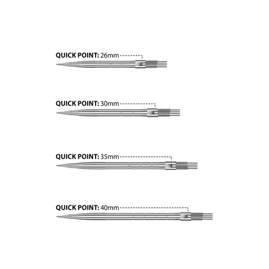 Harrows Quick Point Micro Ridge Dart Tips - Silver Hier sind Harrows Quick Point Micro Ridge Dartspitzen in Silber zu sehen. Sie haben eine gerillte Oberfläche für besseren Halt.