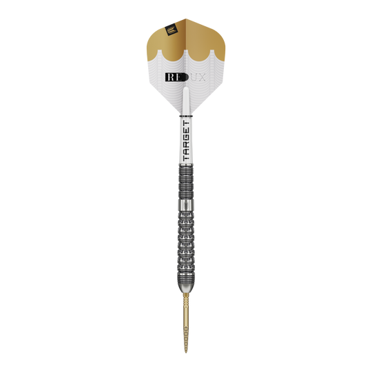 Target Redux 03 Swiss Point steel darts Target Redux 03 Swiss Point Steeldarts werden auf diesem Bild präsentiert. Sie sind optimal für ambitionierte Dartspieler geeignet.