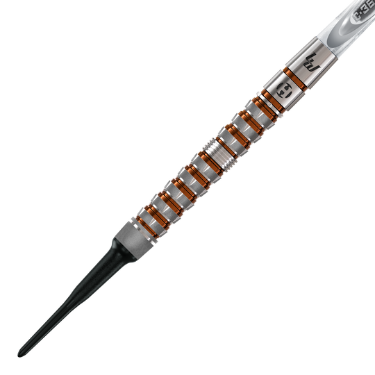 Harrow's Luke Woodhouse Series 3 Soft Darts - 18g Gezeigt wird das Harrows Luke Woodhouse Series 3 Softdarts - 18g Set. Die Softdarts sind Teil der Luke Woodhouse Serie.