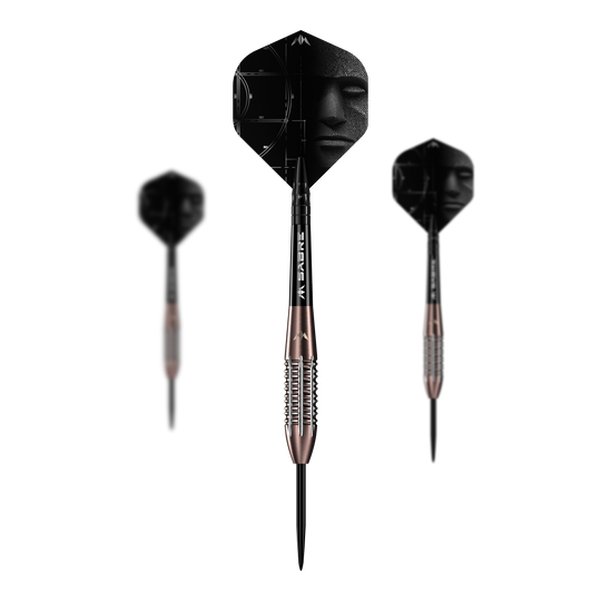 Mission Arkitekt Bronze Silica PVD Steeldarts - 23.5g Abgebildet ist ein Set der Mission Arkitekt Bronze Silika PVD Steeldarts mit 23,5g. Das Set zeigt mehrere Darts in Bronzeoptik.