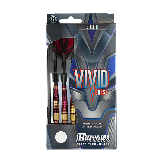 Harrows Vivid Brass Red Steeldarts