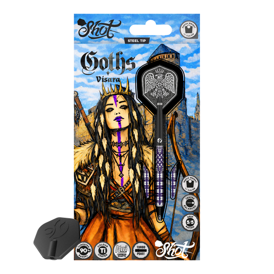 Shot Goths Visara Turbo Point Steel Darts - 23g