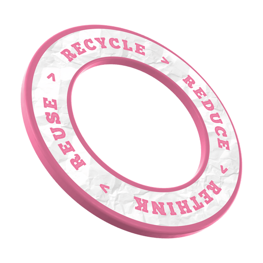 McDart Recycle Reduce Rethink Reuse Dartboard Surround Hier ist das Produkt ‚MSF-C10 McDart Recycle Reuse Reduce Rethink Surround Rosa‘ abgebildet. Die Dart-Surround ist in einem rosafarbenen Ton gestaltet.