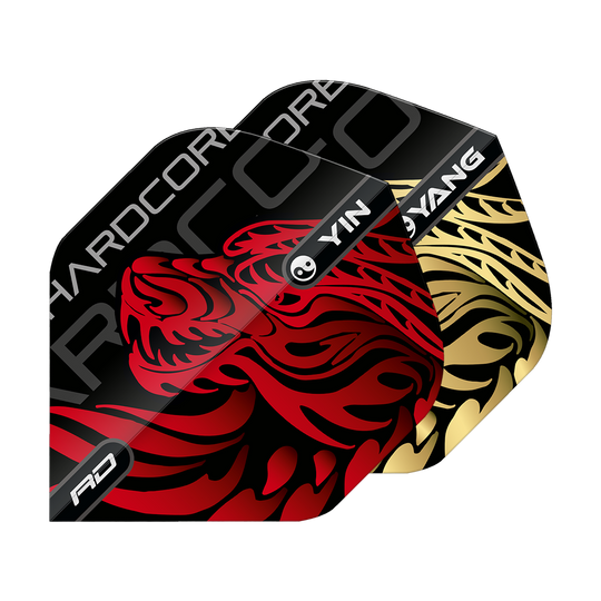 Red Dragon Jonny Clayton Gold Red Yin Yang Standard Flights