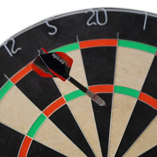 Karella Dartboard BullOut Set including 2 sets of steel darts