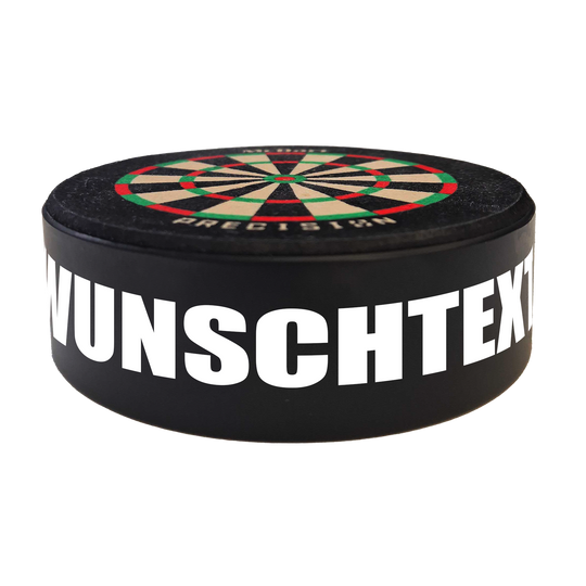McDart Precision Mini Dartboard with custom text Das Bild zeigt das Produkt mit dem Dateinamen 765_McDart_Mini_Precision_Dartboard_Darthalter_2_Impact. Es handelt sich um ein Dartartikel von McDart.