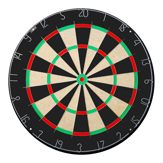 Karella Dartboard BullOut Set including 2 sets of steel darts Abgebildet ist das Karella Dartboard BullOut Set mit zwei Sätzen Steeldarts. Das Produkt ist perfekt für Darts-Fans und beinhaltet ein Dartboard sowie Steeldarts.