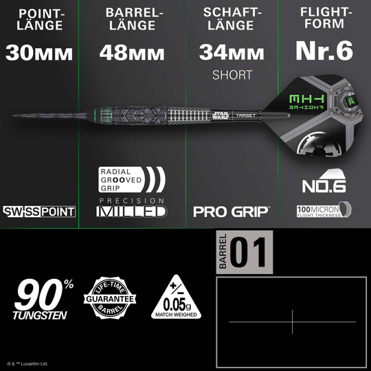 Target Star Wars Tie Fighter Swiss Point Steel Darts Die Target Star Wars Tie Fighter Swiss Point Steeldarts sind hier abgebildet. Diese Dartpfeile sind von einem Tie Fighter aus Star Wars inspiriert.