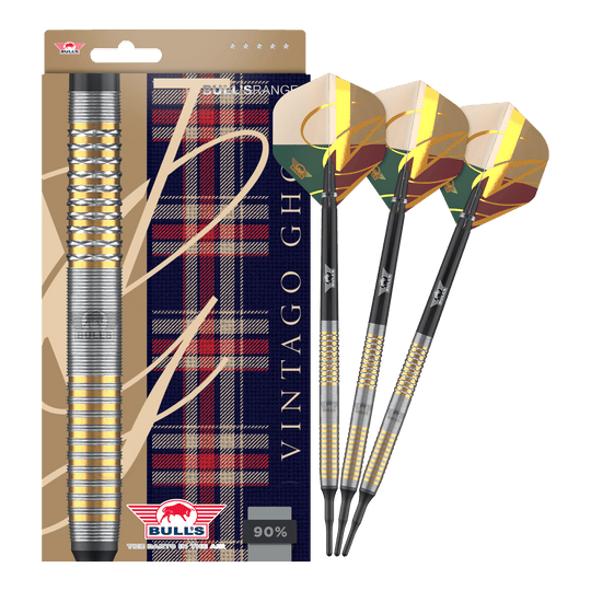 Bulls NL Vintage Ghost Soft Darts - 20g Das Bild zeigt die Bulls NL Vintago Ghost Softdarts - 20g in voller Ansicht. Die Softdarts sind für Freizeit- und Profispieler geeignet.