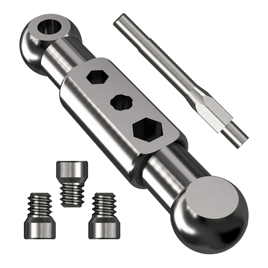 Caliburn Starter-Kit. Das Bild stellt ein Starter-Set für Dartspieler mit verschiedenen Komponenten dar.