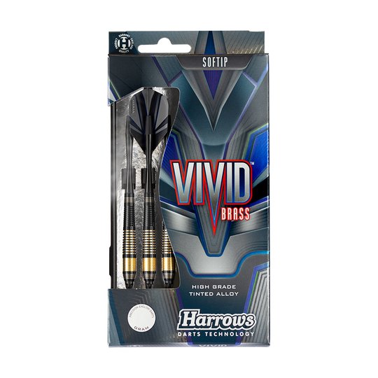 Harrows Vivid Brass Black Softdarts - 18g