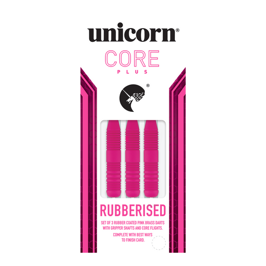 Unicorn Core Plus Rubberised Pink Steeldarts