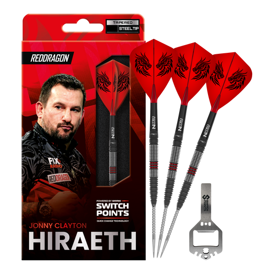 Red Dragon Jonny Clayton Hireath Switch Point Steel Darts Zu sehen sind Red Dragon Jonny Clayton Hireath Switch Point Steeldarts. Sie haben eine markante Optik und sind ideal für Dartspieler geeignet.
