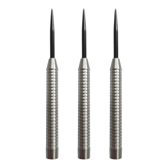 McDart Shark 3 steel dart barrels - 18g Hier sieht man die McDart Shark 3 Steeldart-Barrels mit 18g Gewicht als Set. Die Steeldart-Barrels zeichnen sich durch eine anspruchsvolle Struktur aus.