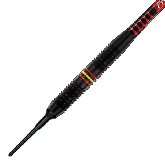 Winmau Outrage V1 Black Coated Brass Soft Darts - 18g