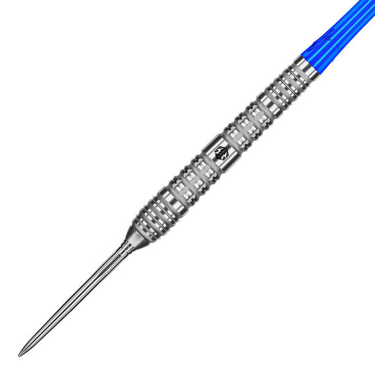 Caliburn Rix EZ-EVO R4 Steeldarts abgebildet. Das Bild zeigt das Design und die Details dieses Steeldarts-Produkts.
