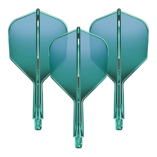 GOAT A1R No6 Flight Shaft System - Green Produktbild mit dem Dateinamen GD8000160_GOAT_A1R_No6_Flight-Shaft-System_Gruen_19mm_1Set. Zeigt vermutlich ein grünfarbenes Flight-Shaft-System für Dartpfeile mit 19mm Länge.