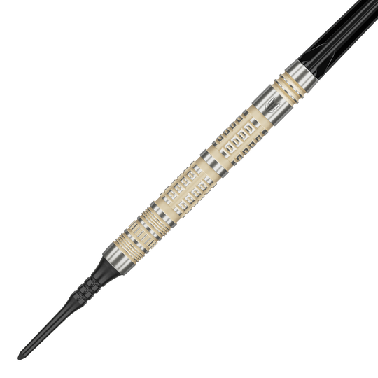 Target Dimitri Van Den Bergh 95K soft darts - 19g Zu sehen sind die Target Dimitri Van Den Bergh 95K Softdarts mit 19 Gramm Gewicht. Sie eignen sich ideal für ambitionierte Dartspieler.