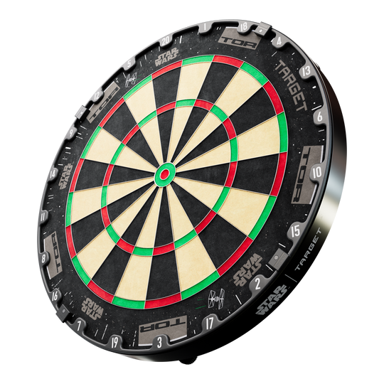 Target Star Wars Millennium Falcon TOR Dartboard Surround Bundle Das Bild zeigt das Target Star Wars Millennium Falcon Surround Board Bundle. Es ist ein Produkt aus der Star Wars Kollektion für Dartspieler.