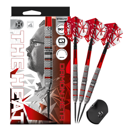 Harrow's Damon Heta Series 4 Quick Point steel darts Hier wird das Set Harrows Damon Heta Series 4 Quick Point Steeldarts präsentiert. Das Produkt besticht durch Präzision und robuste Verarbeitung.