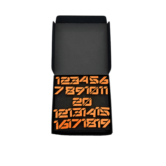 McDart Dartboard Number Rings / Number Ring Cyber Das Bild hat den Dateinamen 'McDart Dartboard Steckzahlen Zahlenring Cyber orange 2'. Vermutlich ist darauf ein Zahlenring oder Steckzahlen in Orange für ein Dartboard zu sehen.