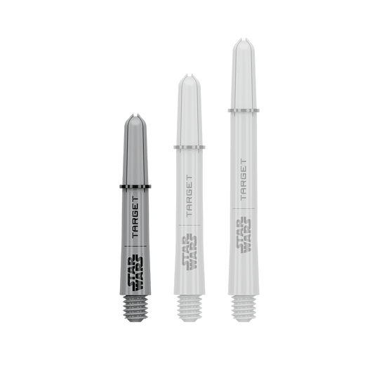 Target Star Wars ProGrip Shafts - Gray Das Bild zeigt vermutlich einen Pro Grip Shaft in Grau, 34 mm, kurze Ausführung. Das Produkt ist Teil der Star Wars Reihe.