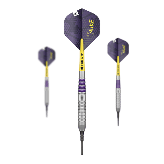 Target Luke Littler Brass Soft Darts - 19g Dieses Bild zeigt das Set der Target Luke Littler Brass Softdarts - 19g. Im Set sind mehrere Dartpfeile des gleichen Modells enthalten.