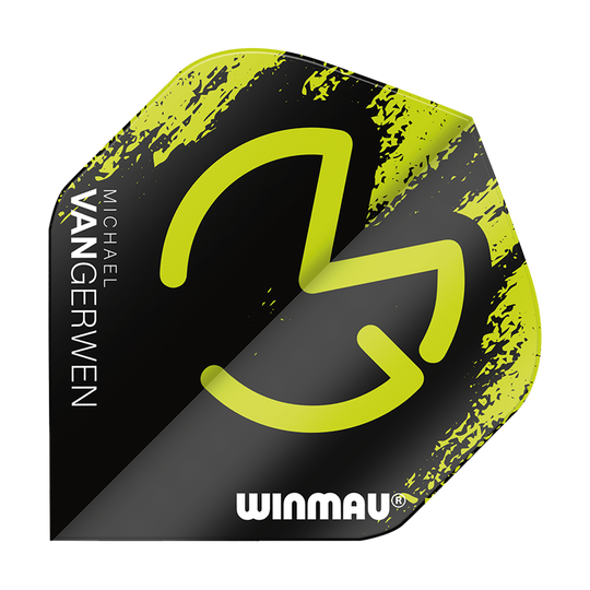 Winmau Mega MvG Green Black Standard Flights