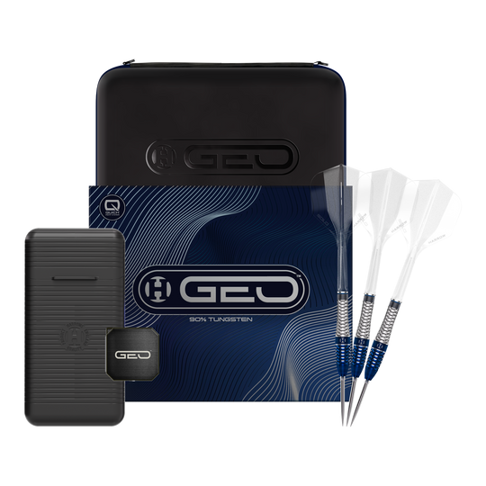 Harrows GEO Bomb Quick Point Steel Darts Zu sehen ist das Produkt Harrows GEO Bomb Quick Point Steeldarts. Diese Darts zeichnen sich durch ihre hochwertige Verarbeitung aus.