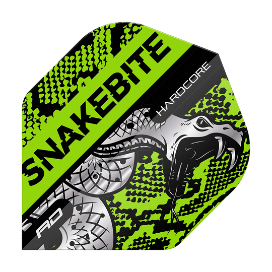 Red Dragon Hardcore Snakebite Coiled Snake Green Standard Flights