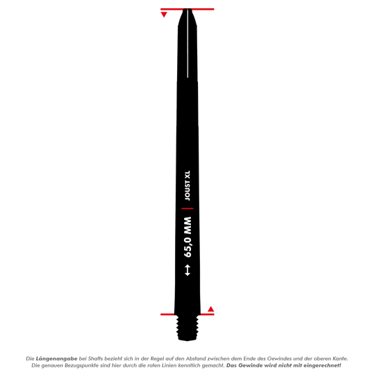 Red Dragon Joust XL Shafts - White - 65mm