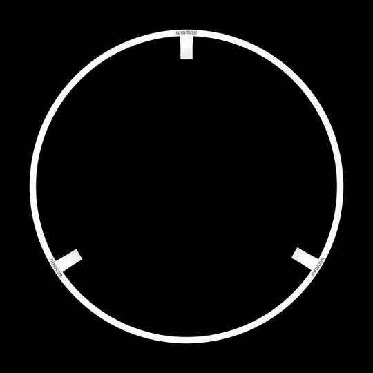 BUNDLE Winmau Plasma Ice LED Lighting and Surround Das Bild zeigt einen runden LED-Beleuchtungsring von Winmau. Der Ring ist für die Beleuchtung und Umrandung eines Dartboards gedacht.