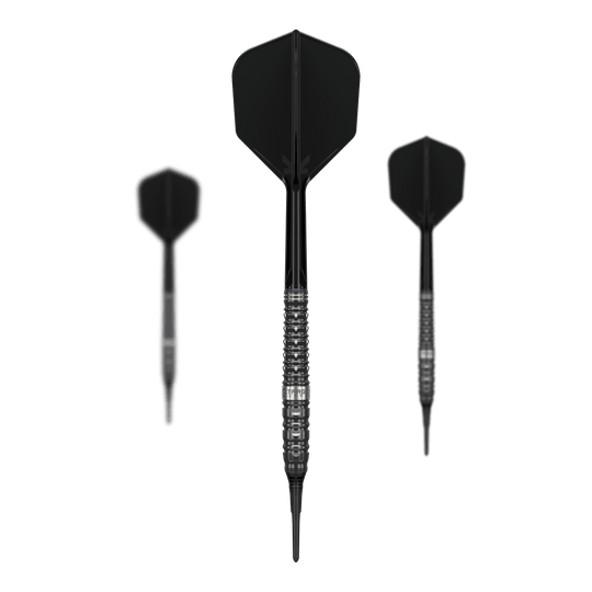 Target Black Marque Eclipse Soft Darts - 21g Target Black Marque Eclipse Softdarts - 21g. Ein komplettes Softdart-Set in schwarzer Ausführung.