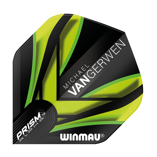 Winmau Prism Alpha MvG Black Green V2 Standard Flights