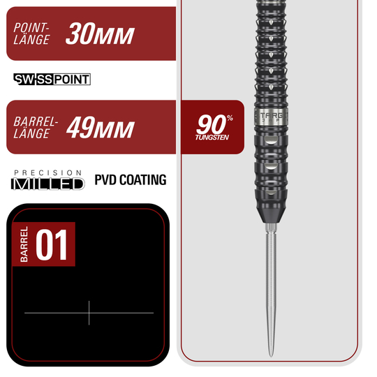 Target Japan Black Marque Eclipse Swiss Point Steeldarts - 23g Zu sehen ist Target Japan Black Marque Eclipse Swiss Point Steeldarts - 23g. Die Steeldarts sind für Präzision und ausgewogenes Spiel entwickelt.