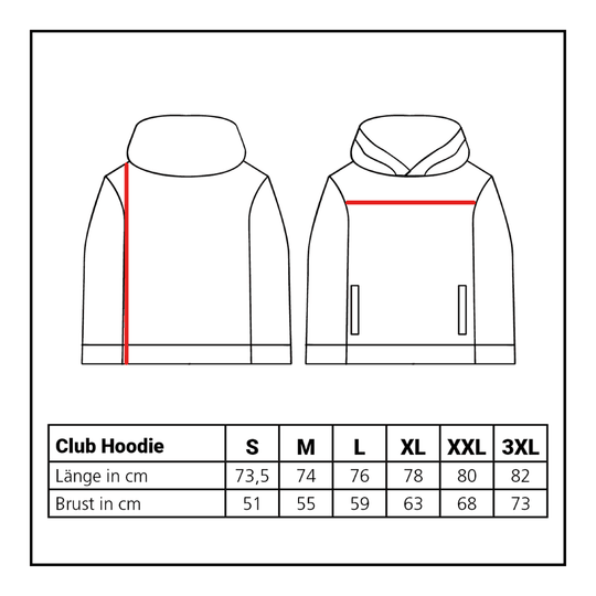 Löwen Collection Club Hoodie Der Löwen Kollektion Club Hoodie ist auf diesem Bild abgebildet. Es handelt sich um einen gemütlichen Kapuzenpullover für den Alltag.
