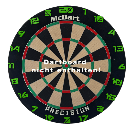 McDart Dartboard Number Rings / Number Ring Cyber Das Bild zeigt ein Objekt mit dem Dateinamen 'Cyber Grn Board'. Das Objekt befindet sich auf einem Brett und erscheint in grüner Farbe.