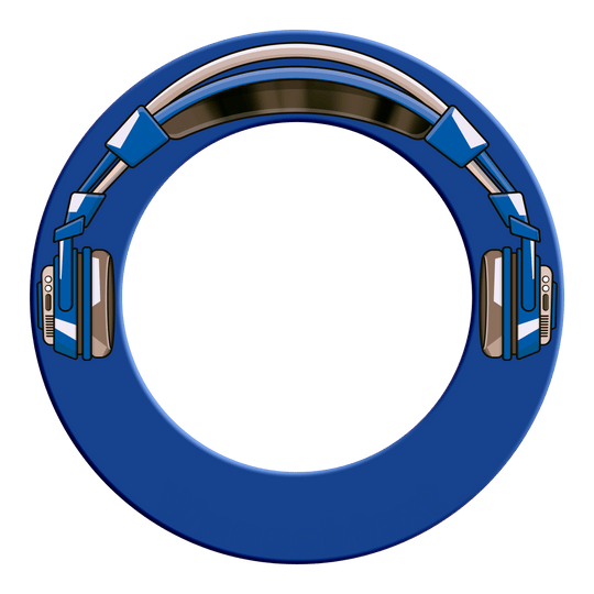Dartboard Surround von McDart in Blau ist im Bild dargestellt. Das Produkt ist aus einer Werbeperspektive fotografiert.
