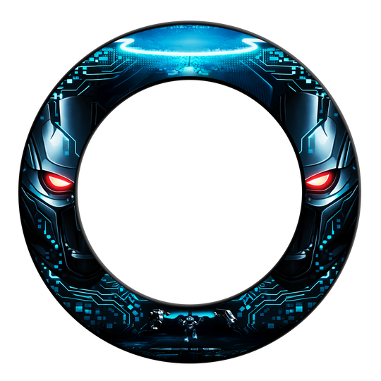 McDart Robot Dartboard Surround Dieses Bild stellt das McDart Roboter Dartboard Surround dar. Die Dartboard-Umrandung ist speziell für den Schutz der Wand gedacht.