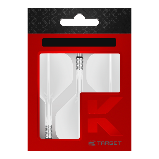 Target K-Shift No2 Standard Flights - White Abgebildet sind die Target K-Shift No2 Standard Flights - Weiß. Die Dart-Flights sind standardförmig und weiß gefärbt.