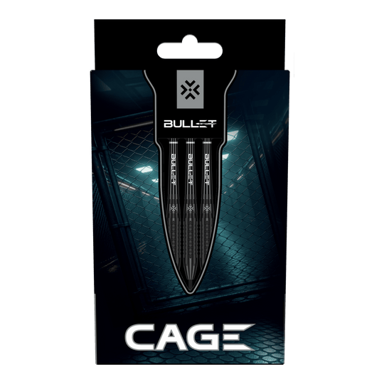 Bullet Cage steel darts Das Bild zeigt die Bullet Cage Steeldarts. Dies ist ein Steeldart-Produkt, das zum Dartspielen verwendet wird.