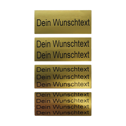 Pokalschild mit Wunschtext